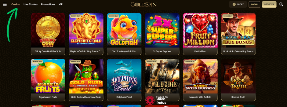 Goldspin casino slot